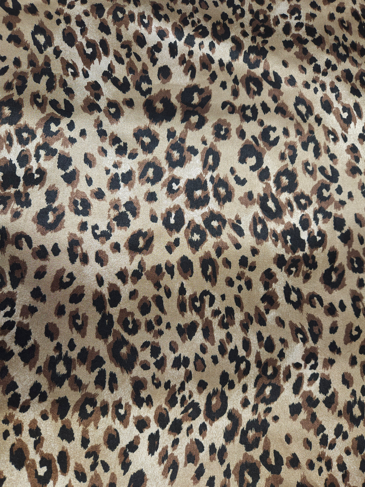 Leopard Print Armani Satin Fabric