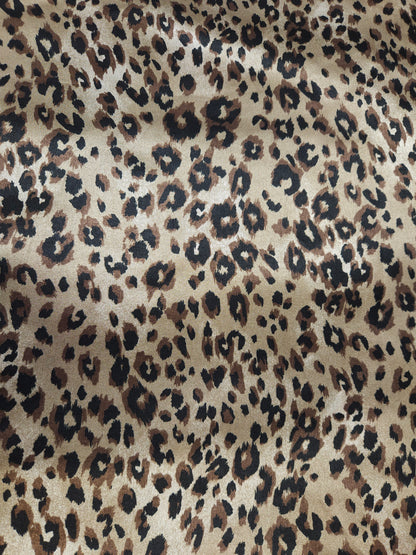 Leopard Print Armani Satin Fabric