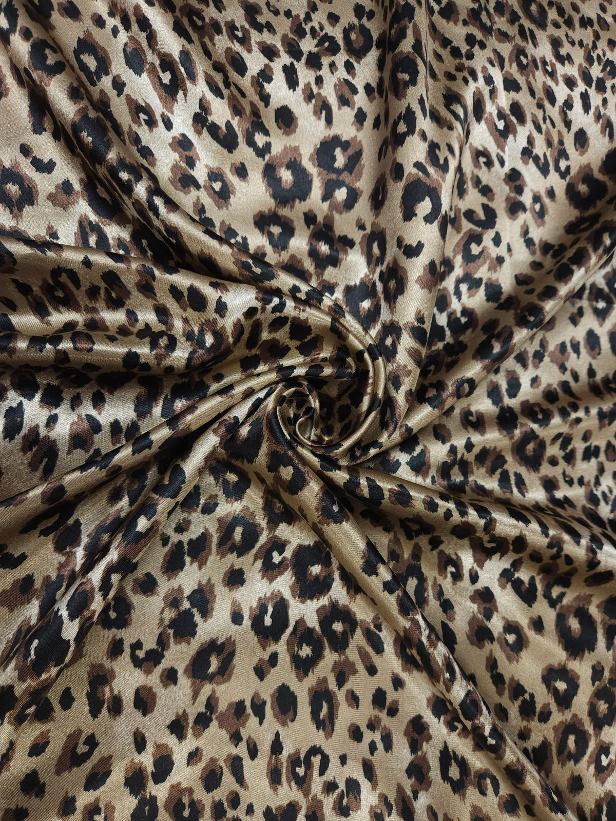 Leopard Print Armani Satin Fabric