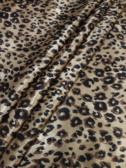 Leopard Print Armani Satin Fabric