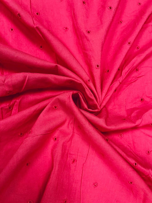Hot Pink Hakoba Cotton Fabric
