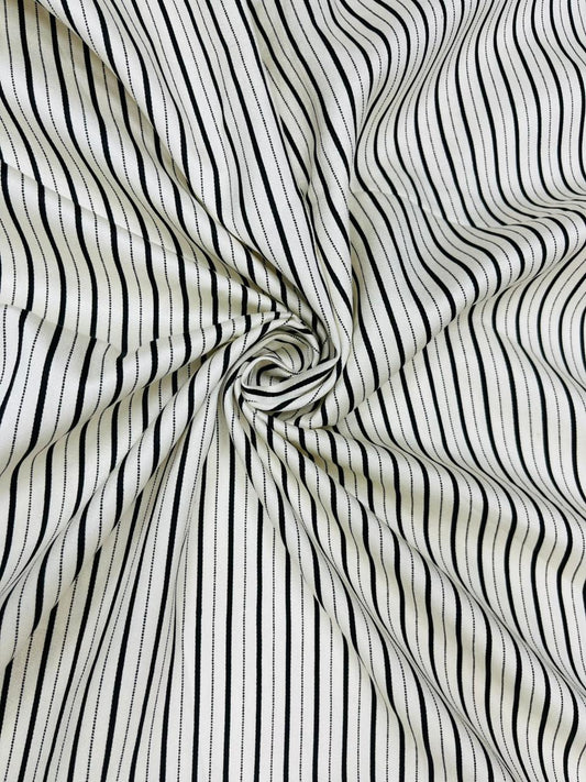 Classic Pinstripe Cotton Rayon Blend