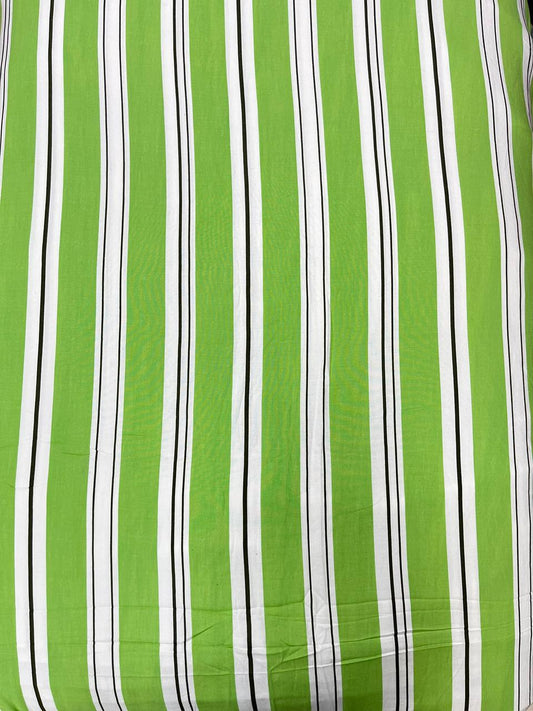 Lime Stripe Fresh Summer Fabric