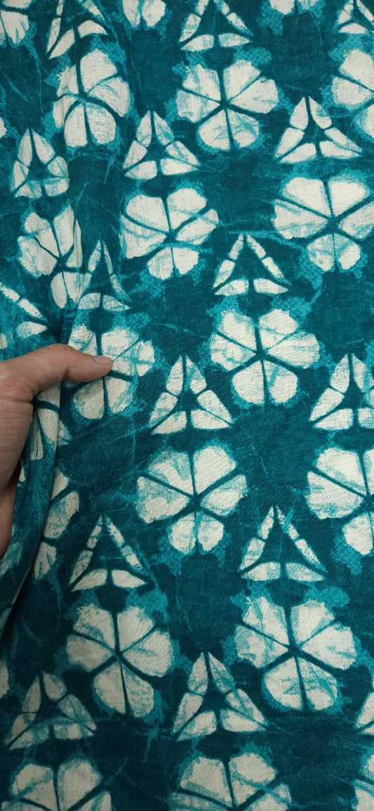 Mahroon Ethnic Geometric Print Cambric Cotton