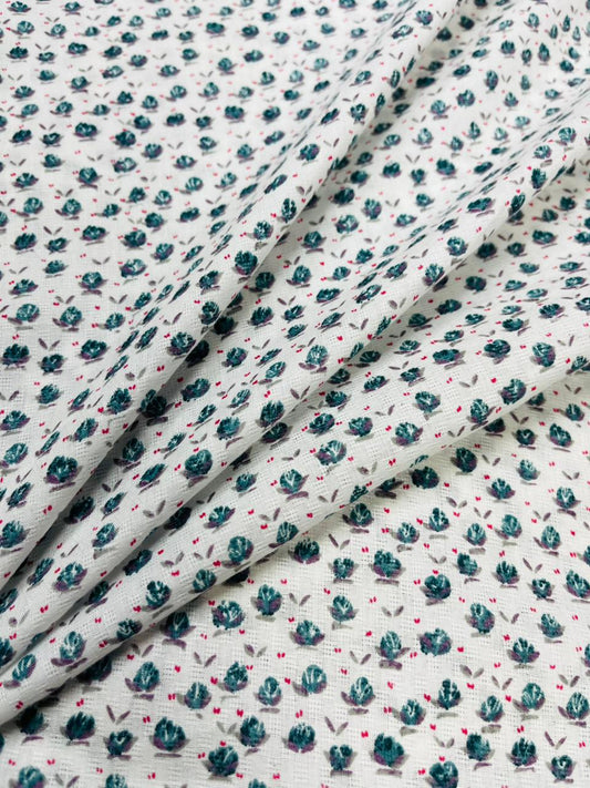 Small Floral Booti Cotton Fabric
