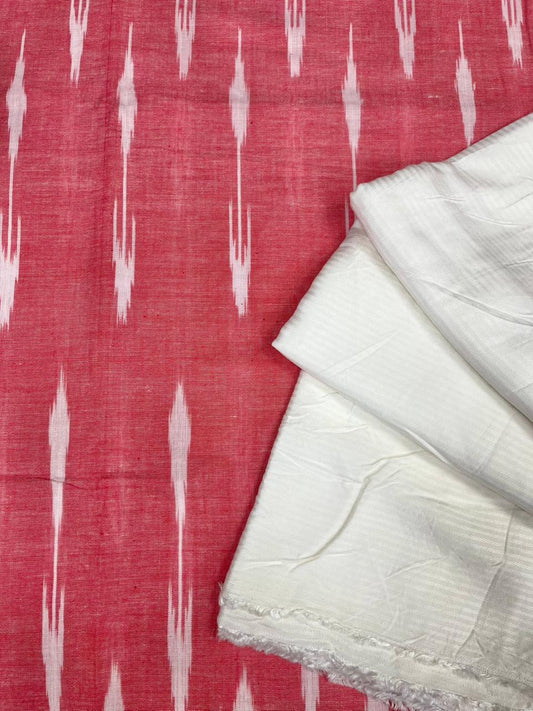 Rose Ikat Classic Cotton Suit Set