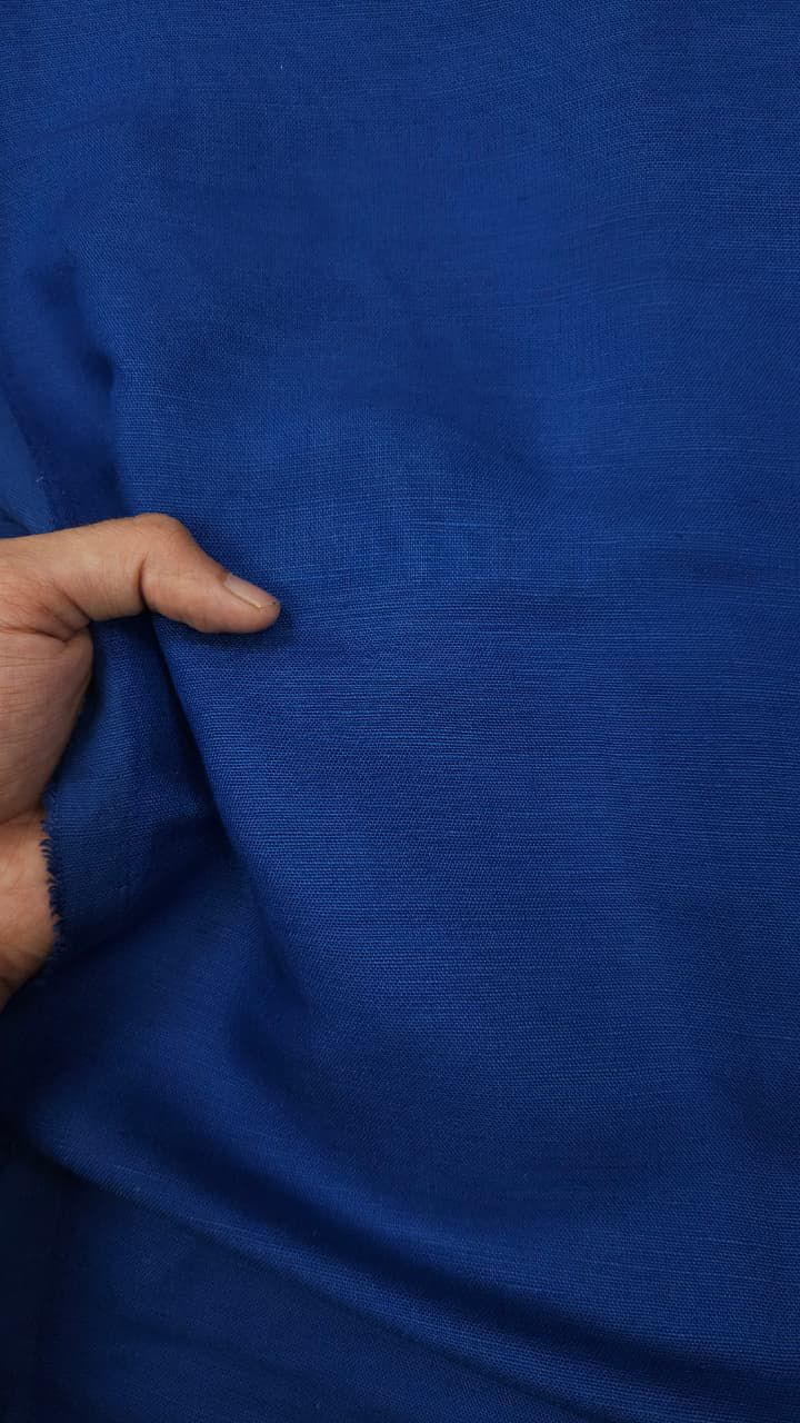 Navy Blue Solid Linen