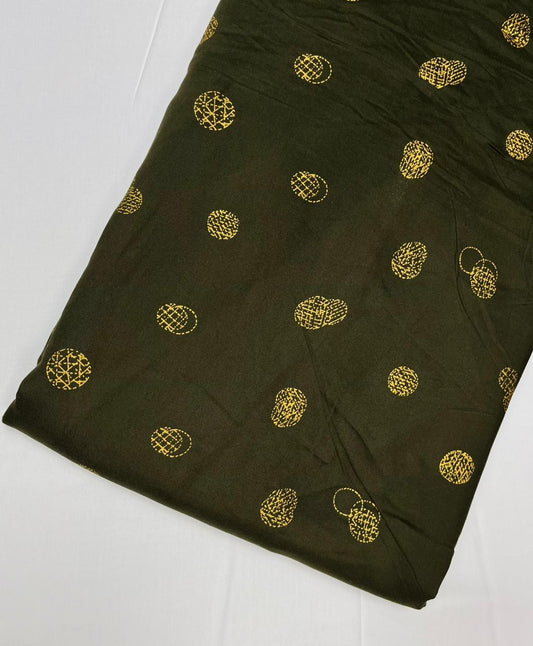 Olive Gold Dot Premium Rayon
