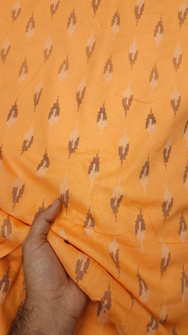 Mustard Ikat Style Designer Rayon