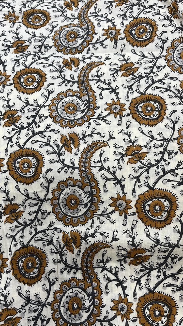 Vintage Blossam Print Cambric Cotton