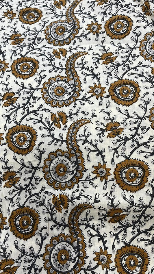 Vintage Blossam Print Cambric Cotton