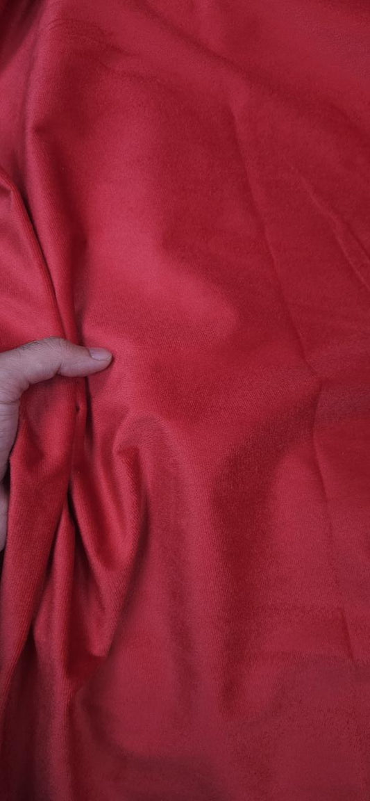 Scarlet Red Imported Velvet Fabric