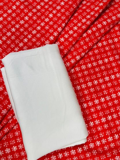 Scarlet Bloom Cotton Suit Set