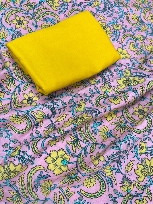 Pastel Garden Floral Cotton Suit Set