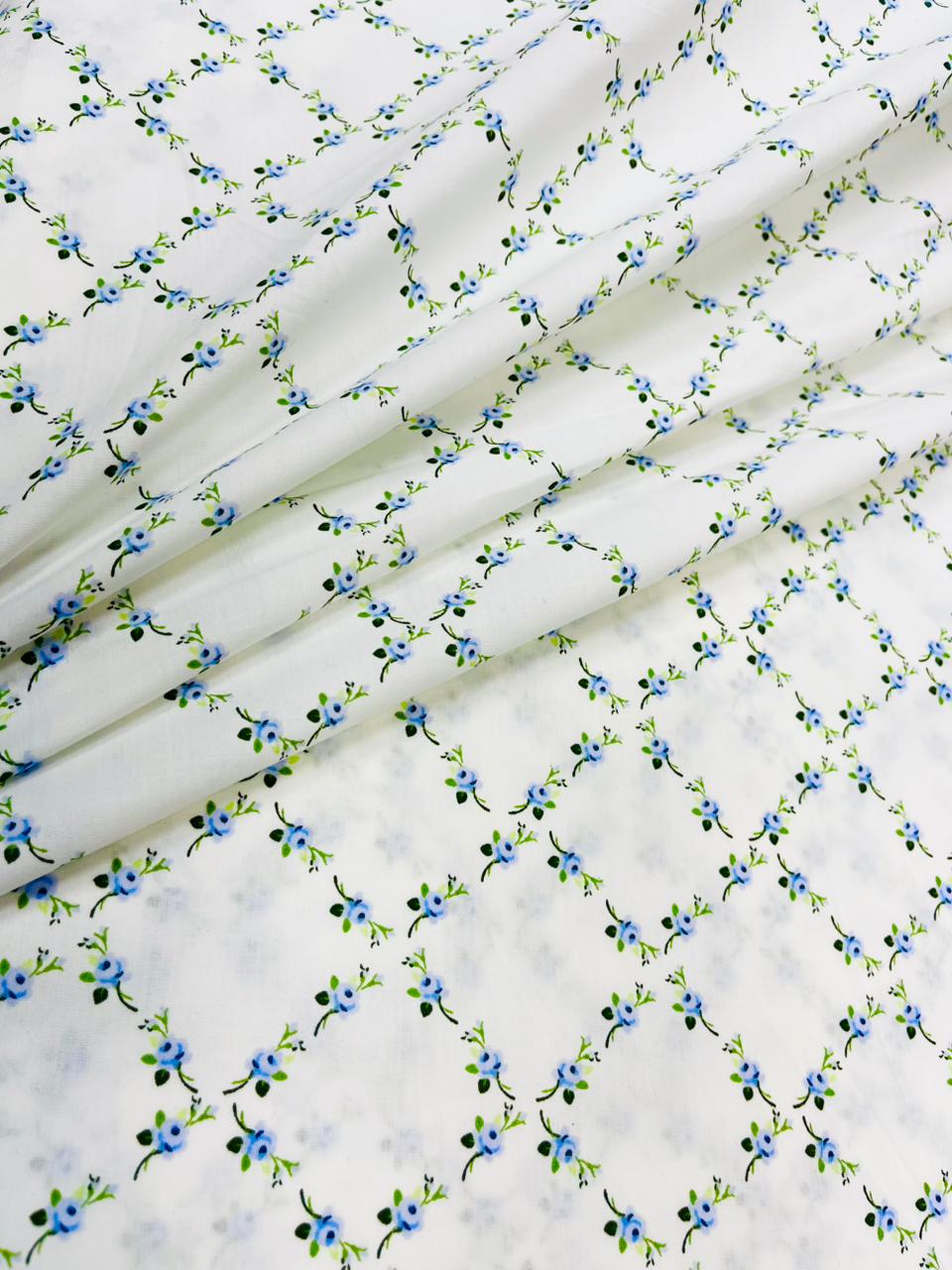 Small Flower Print Cambric Cotton