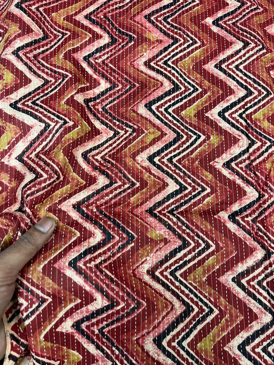 Crimson Wave Cambric Print