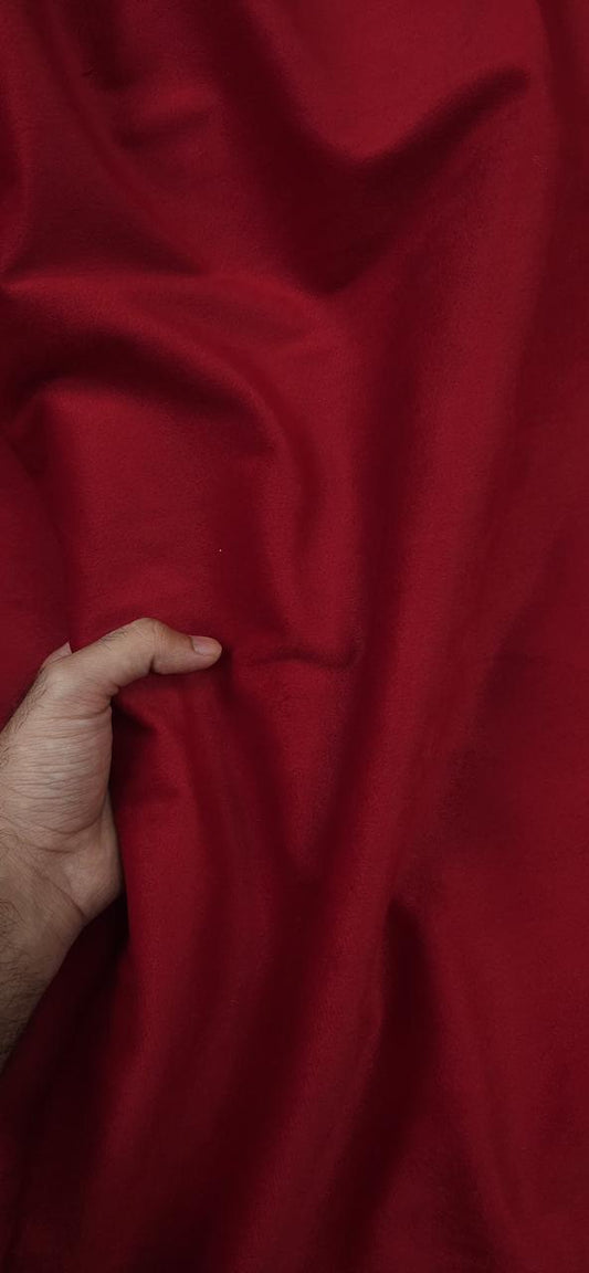 Wine Red Velvet Fabric Premium Imported