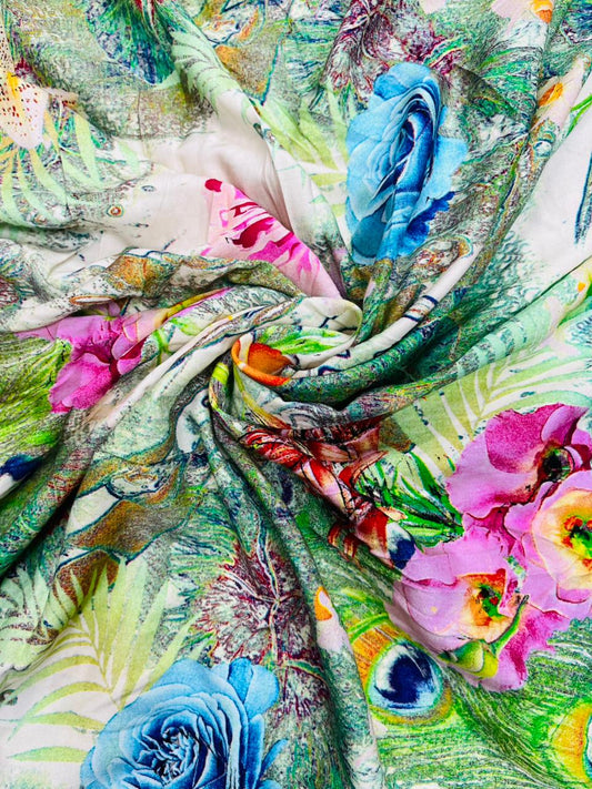 Botanical Soft Rayon Fabric