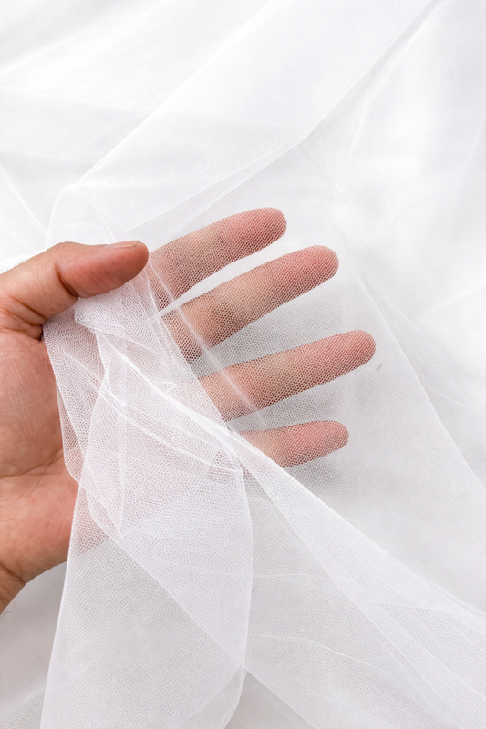 White Dyeable Soft Net Fabric – 60 Inch Width