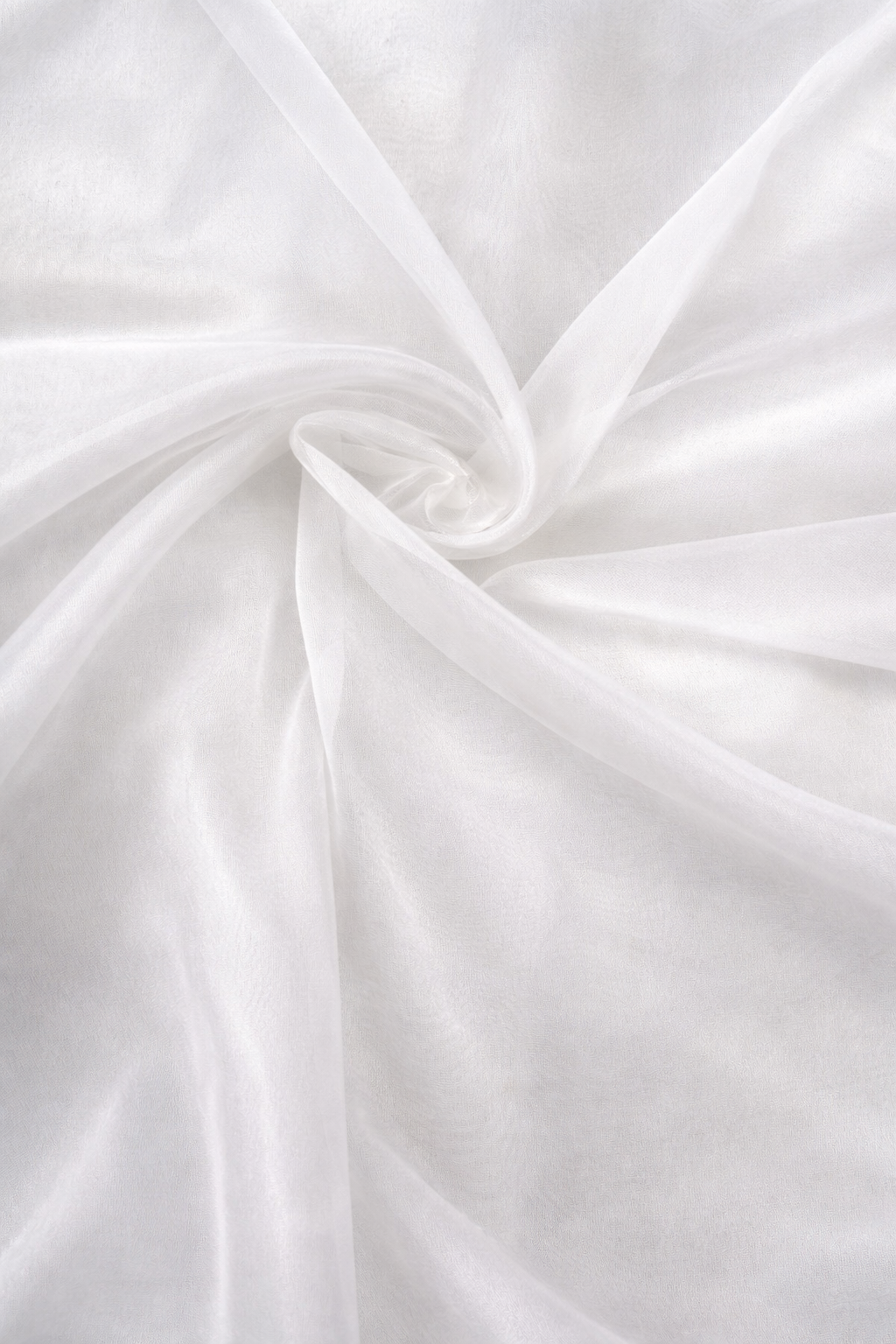 White Nylon Organza Dyeable Fabric – 44 Inch Width
