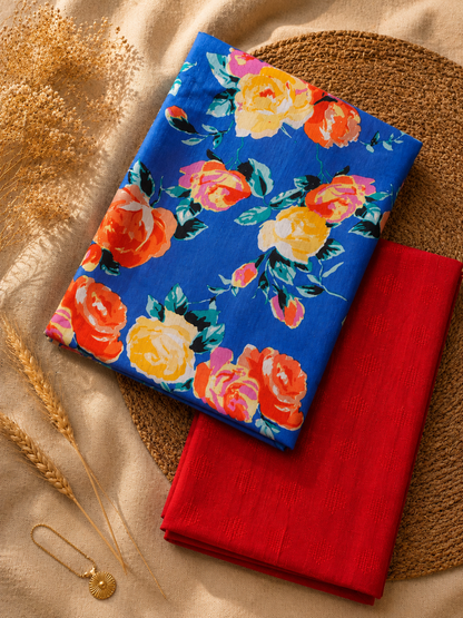 Royal Bloom Rayon Suit Set