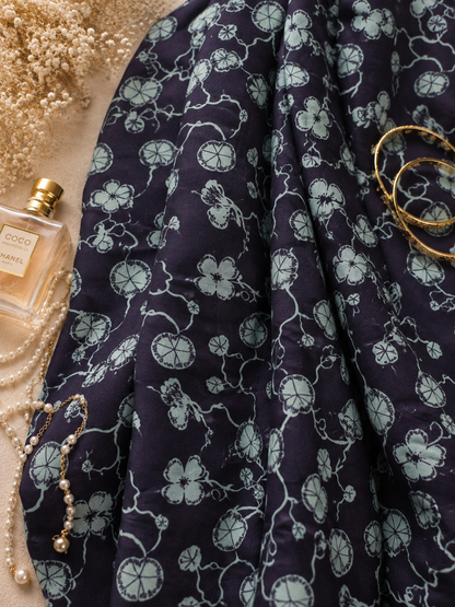 Twilight Bloom Printed Modal Rayon Fabric