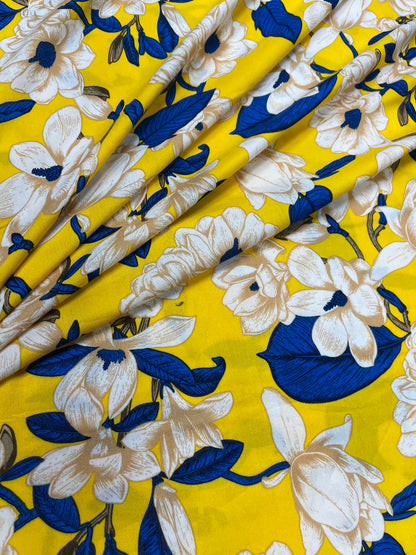 Sunshine Bloom Rayon Print Fabric