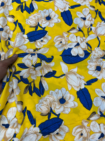 Sunshine Bloom Rayon Print Fabric