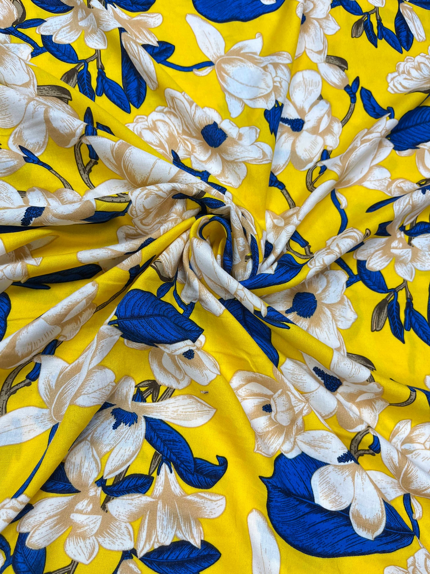 Sunshine Bloom Rayon Print Fabric