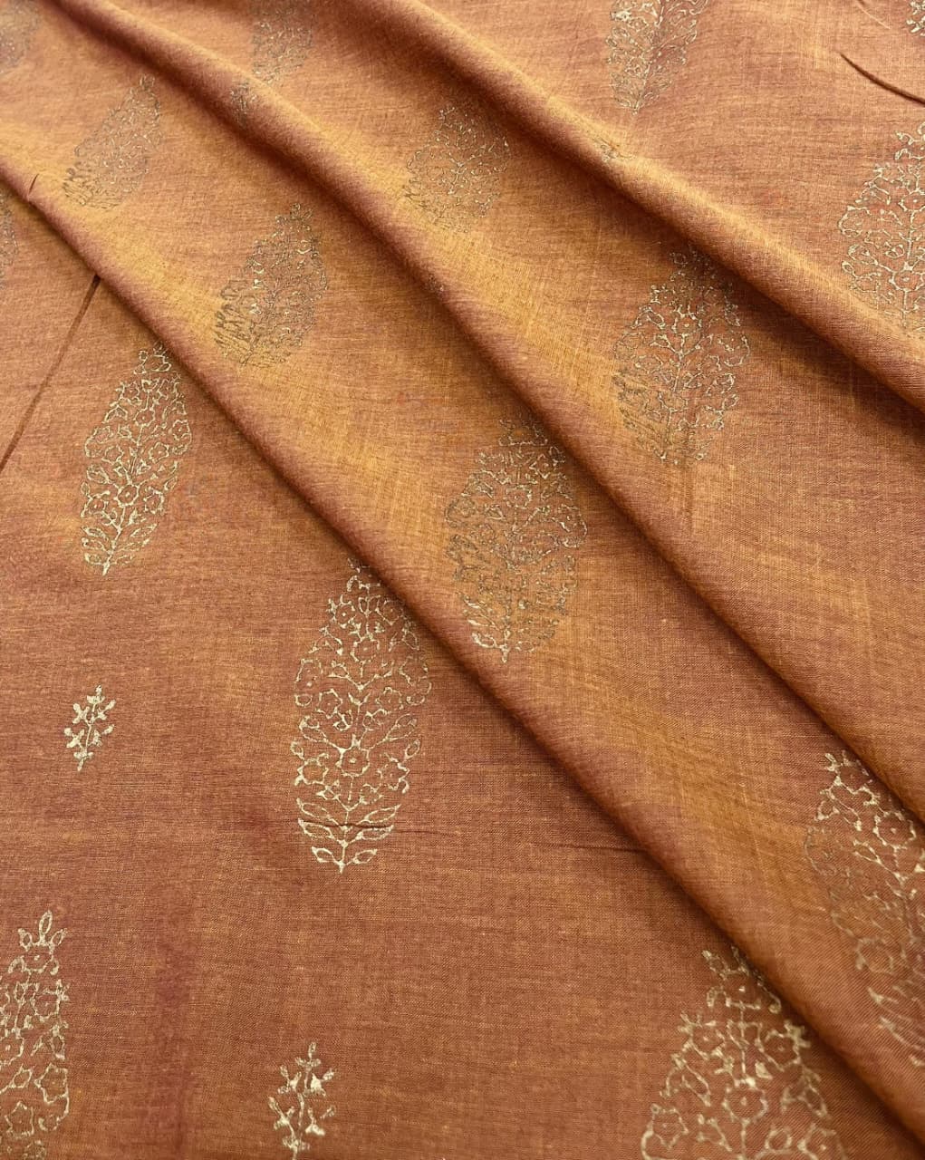 Elegant Brown Mangalgiri Cotton