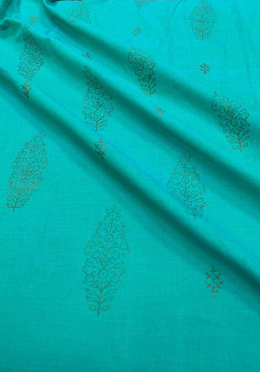 Deep Sea Floral Cambric Cotton