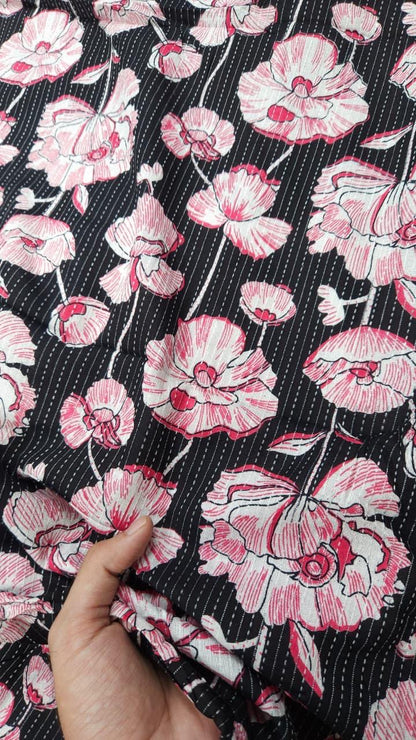 Floral Kantha Cambric Cotton