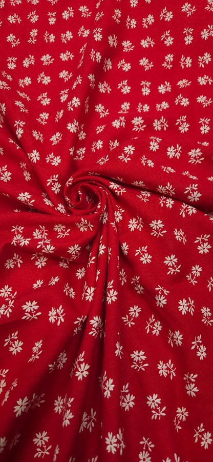 Scarlet Petal Pop Printed Linen