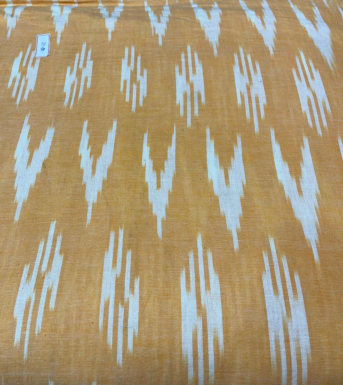 Mustard Ikat Cotton Fabric