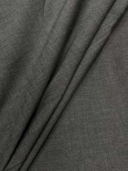 Deep Grey Cotton Denim Fabric