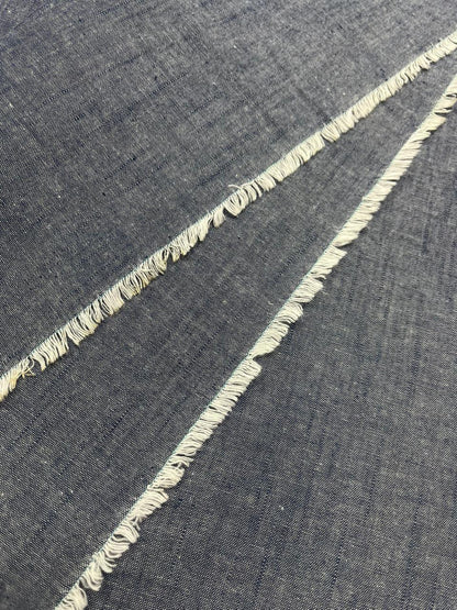 Textured Blue-Grey Denim Fabric