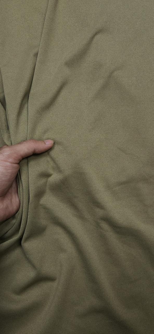 Khaki Plain Suede Colour Fabric