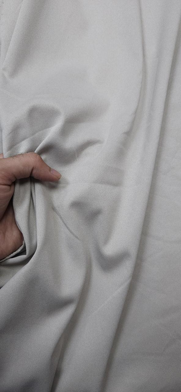Off White Plain Suede Colour Fabric