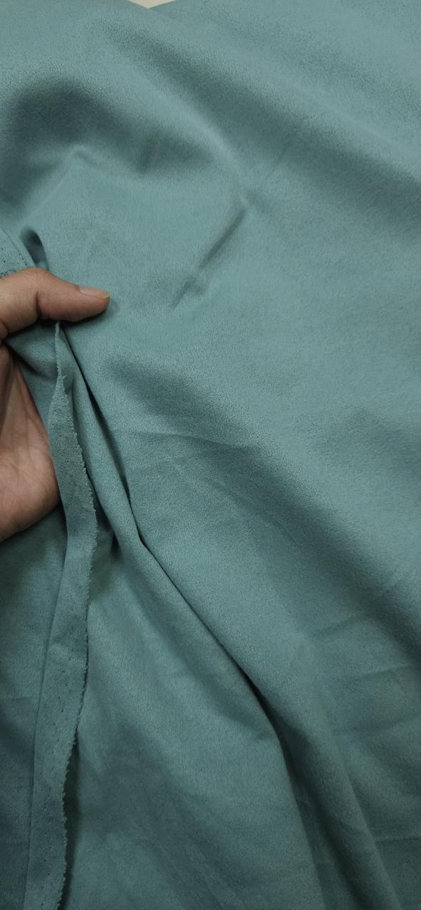 Sea Green Plain Suede Colour Fabric