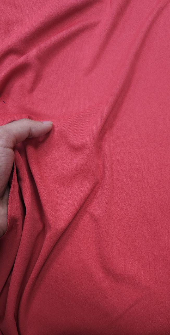 Dark Coral Matte Finish Suede Colour Fabric