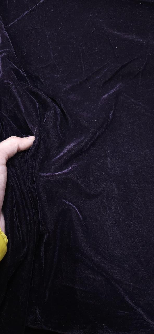 Midnight Navy Micro Velvet Fabric