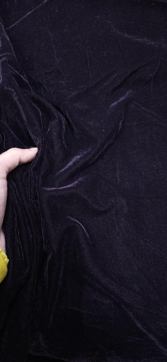 Midnight Navy Micro Velvet Fabric