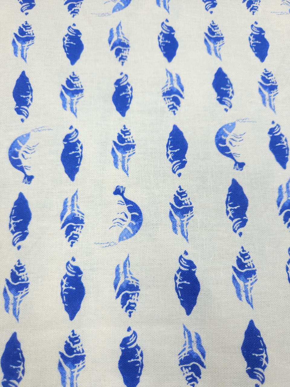 Marine shell 100% pure linen Fabric