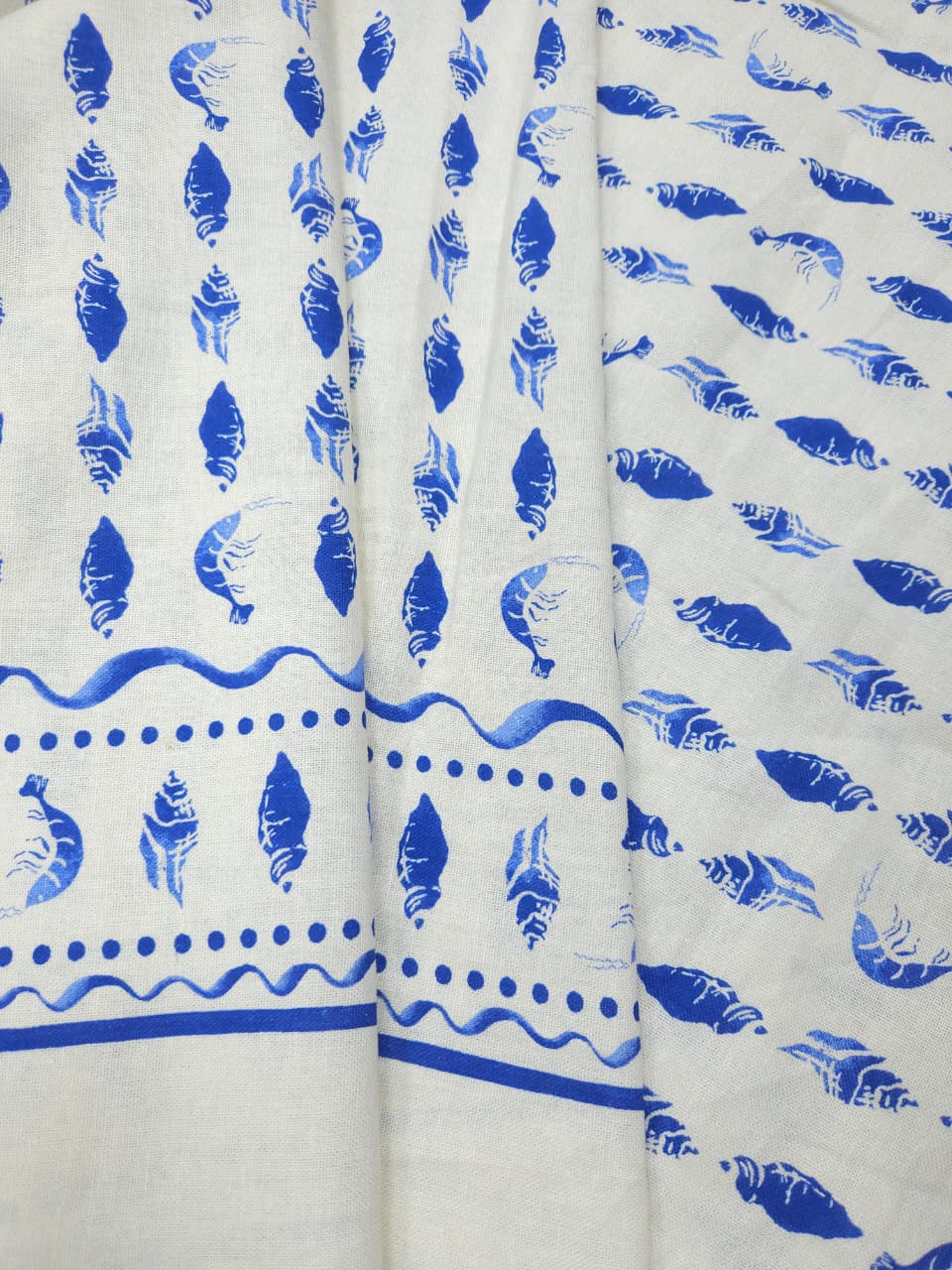 Marine shell 100% pure linen Fabric