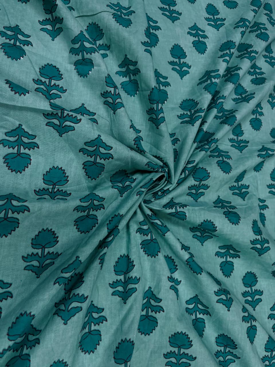 Turquoise Blue Cambric Cotton