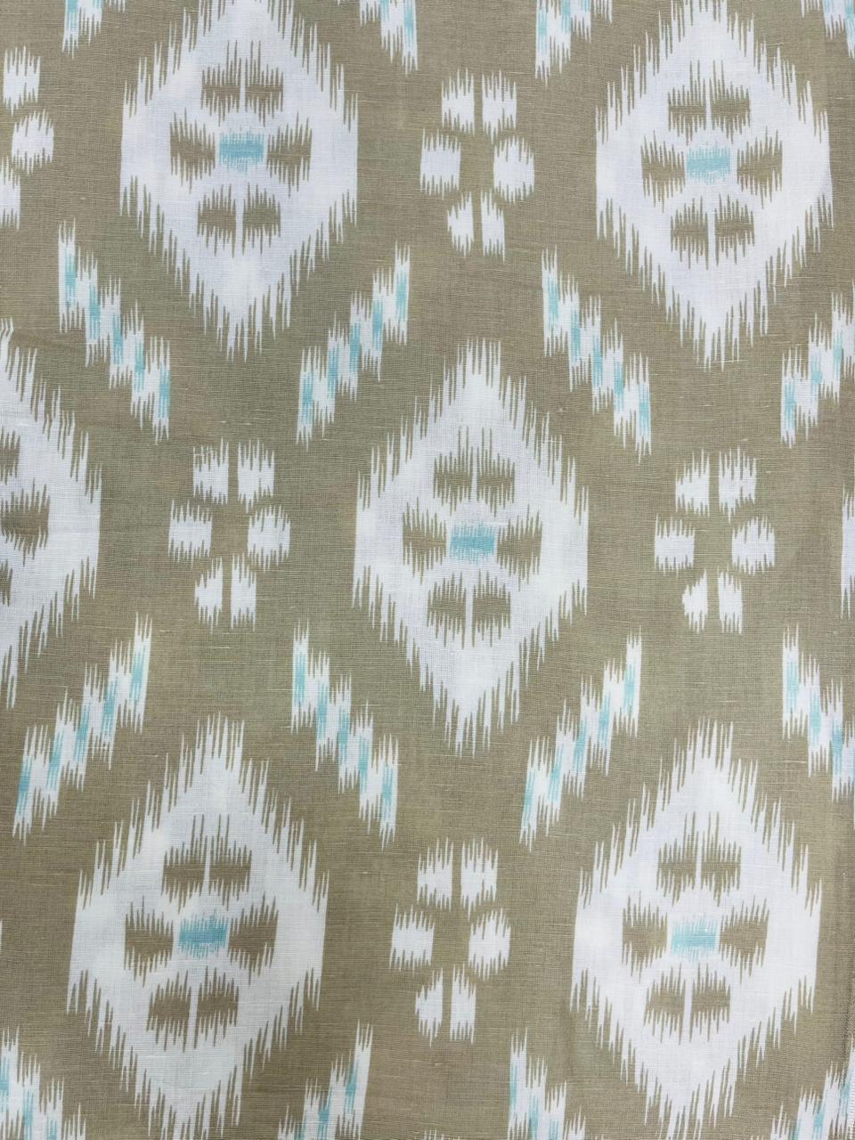 Beige Printed Linen