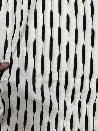 Premium Ikat Cotton Suit Set Fabric with Floral Bottom Print