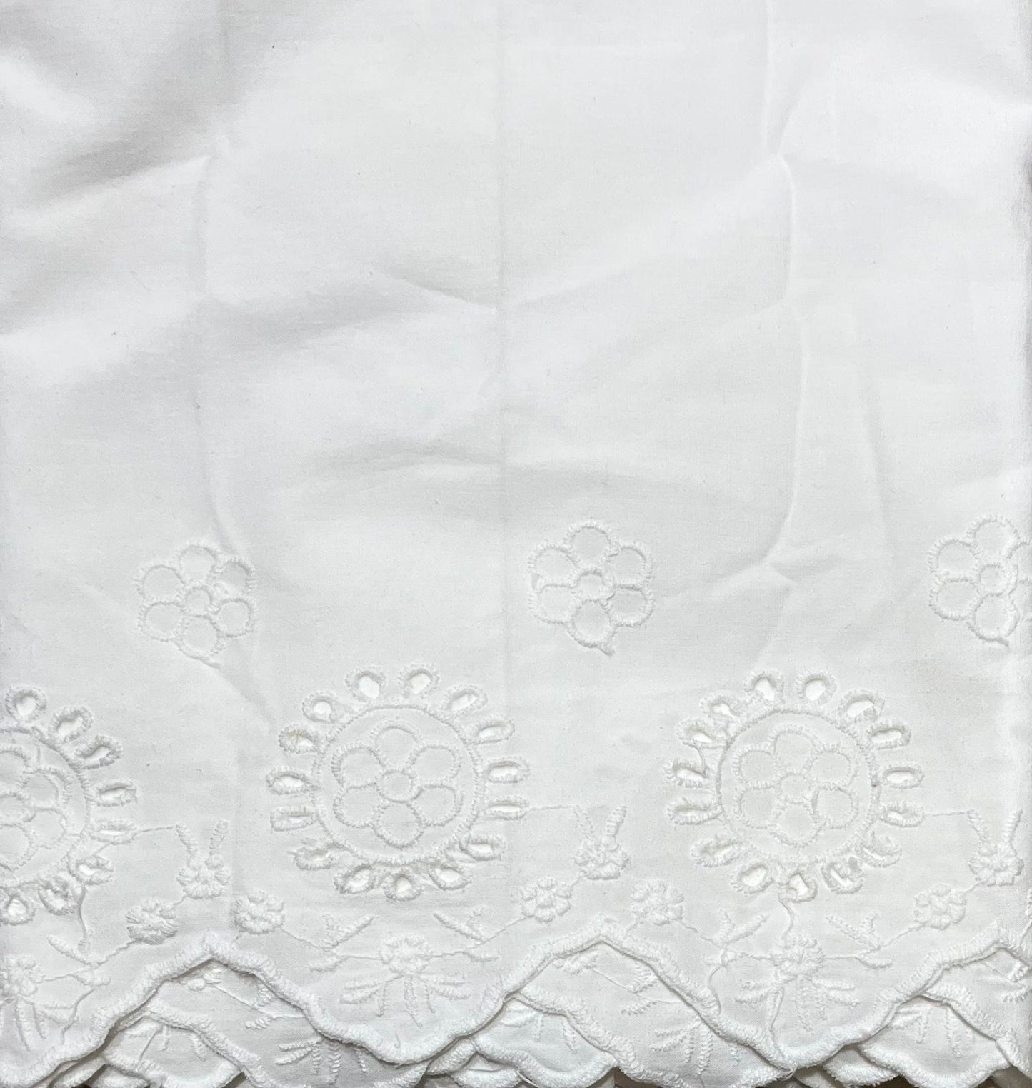 Rani Pink Buti Cotton Suit Set with White Chikan Border Bottom