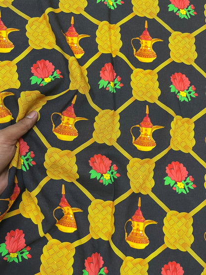 Royal Arabian Muslin Print Fabric