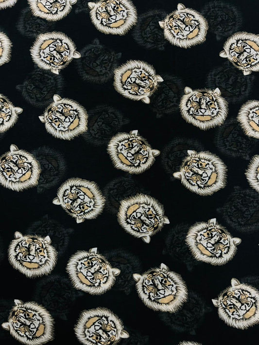 Royal Tiger Print Poly Georgette Fabric – 60 Inch Width